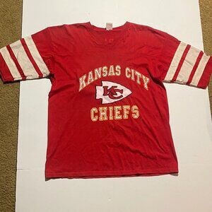 Vintage Logo 7 Inc Football T-Shirt Men's XL Red Kansas City Chiefs Graphic Logo